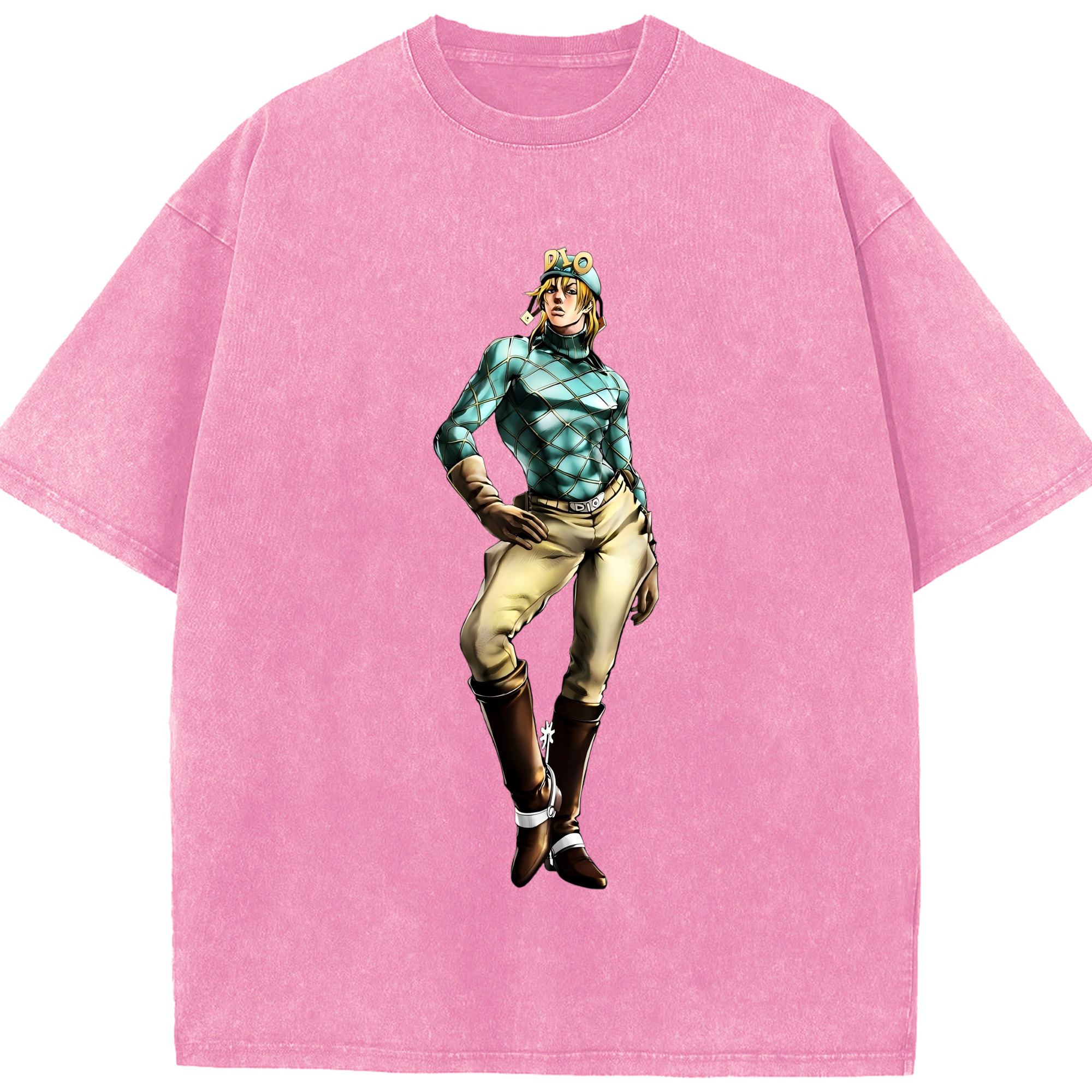 （画像用） ジョジョの奇妙な冒険 ディオ?ブランドー JoJo's Bizarre Adventure Dio Brando 綿100% ヴィンテージ風 半袖Tシャツ（フロントプリント）